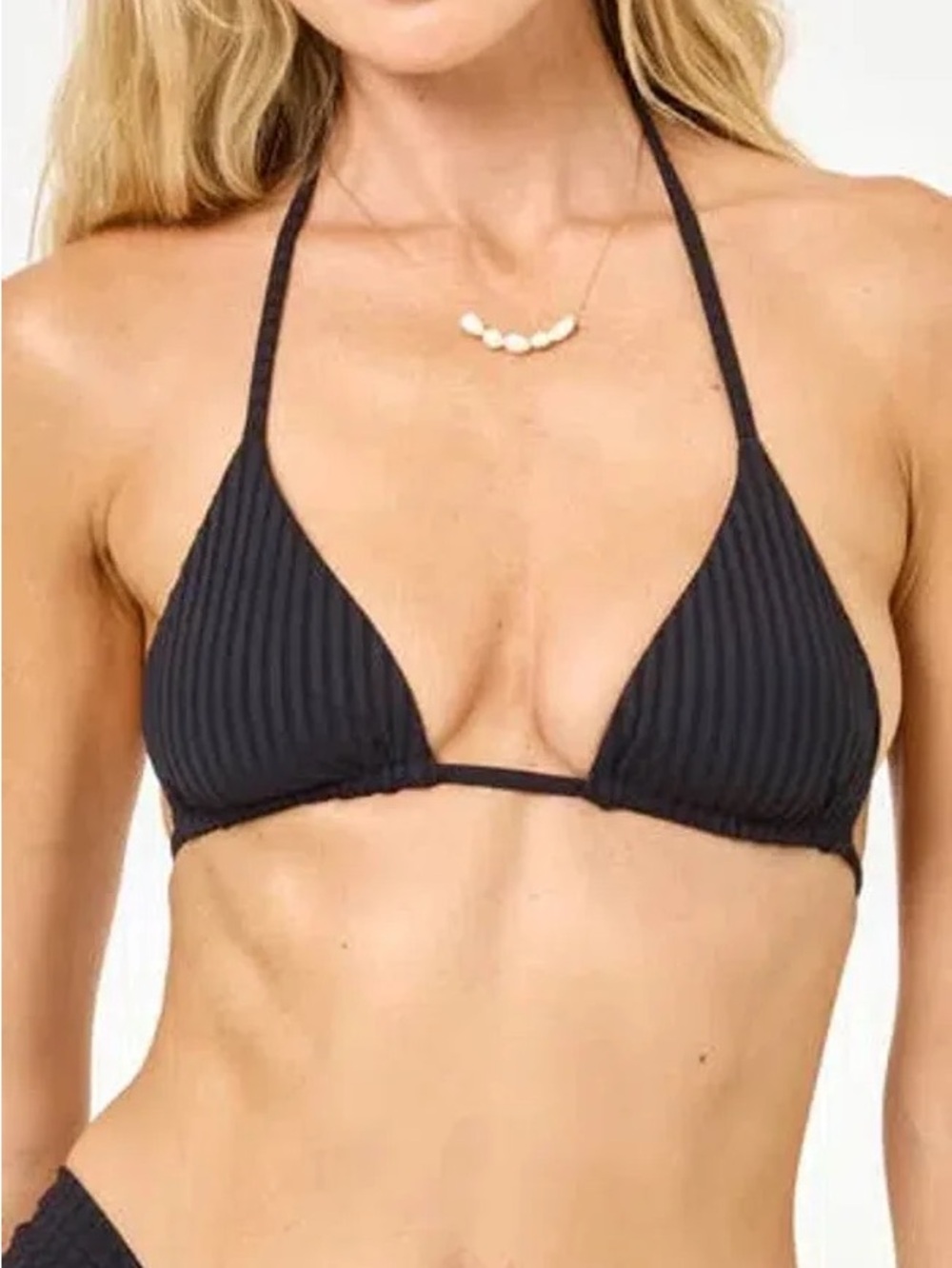 l*space Black Triangle Bikini Top Small NWT New with Tags